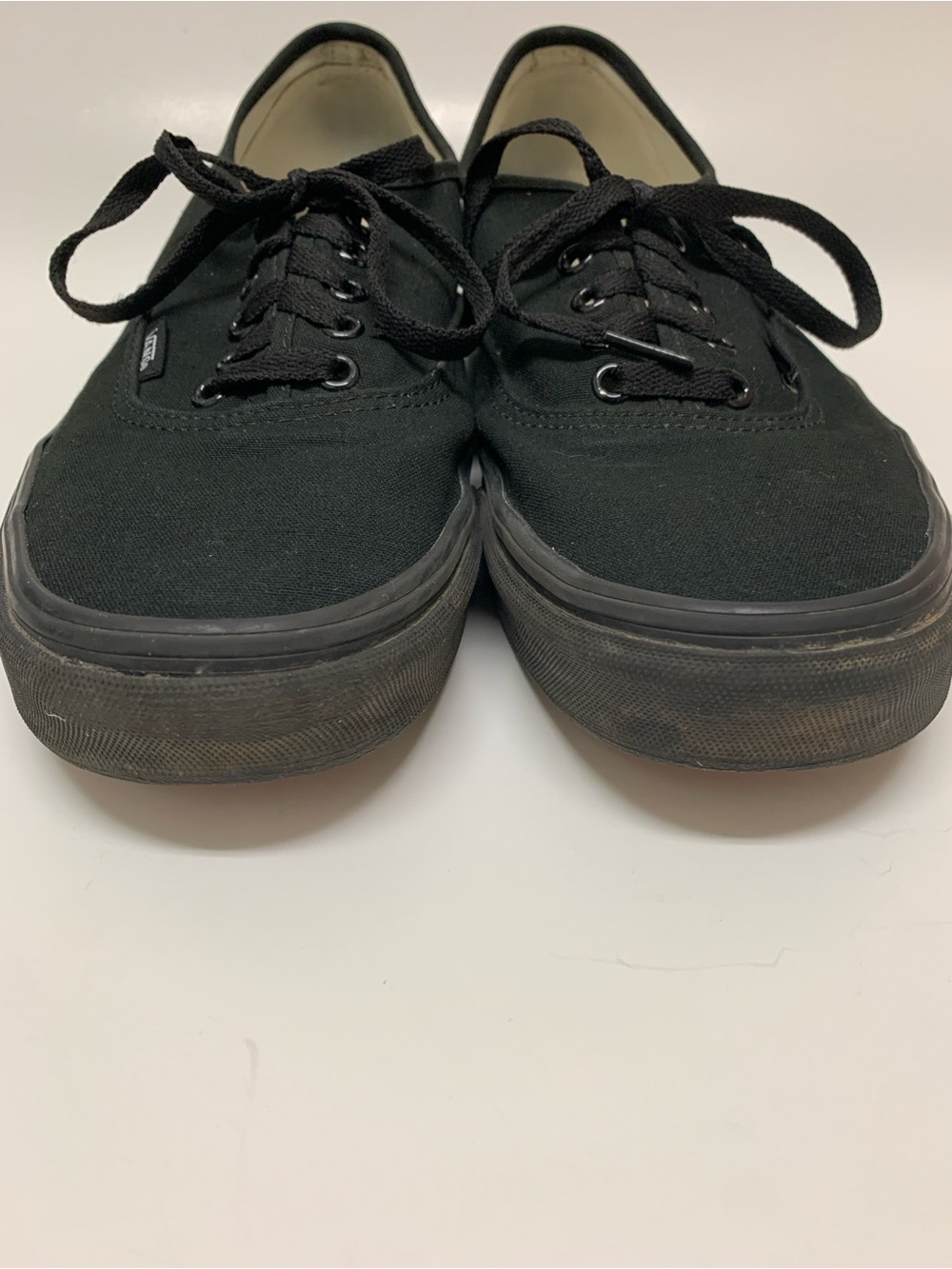 VANS Black Canvas Low-top Lace Up Sneakers Skate Shoes Size 10.5 - Picture 8 of 14
